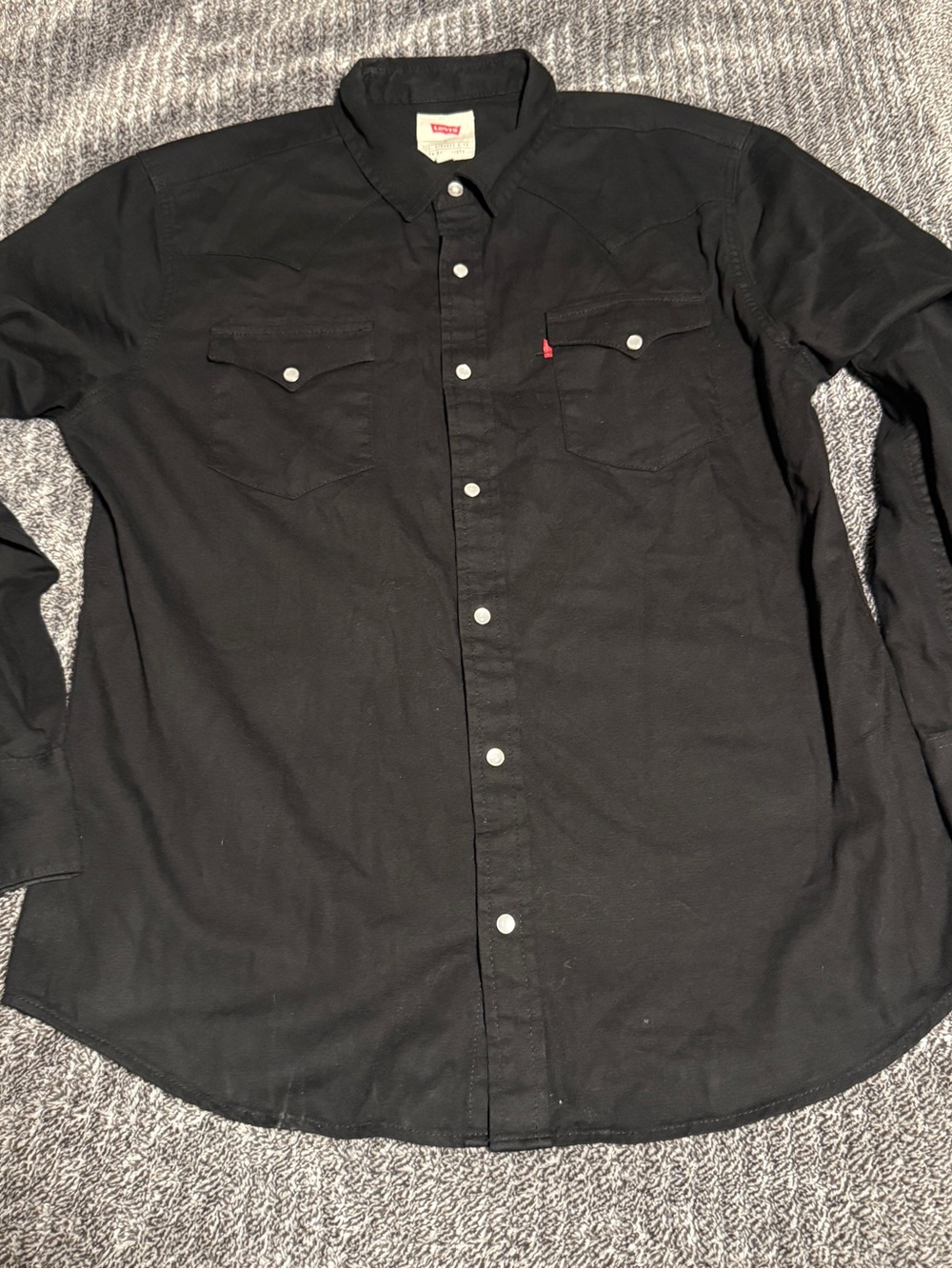 Levi's Black Long-Sleeve Western Button-Down Shirt